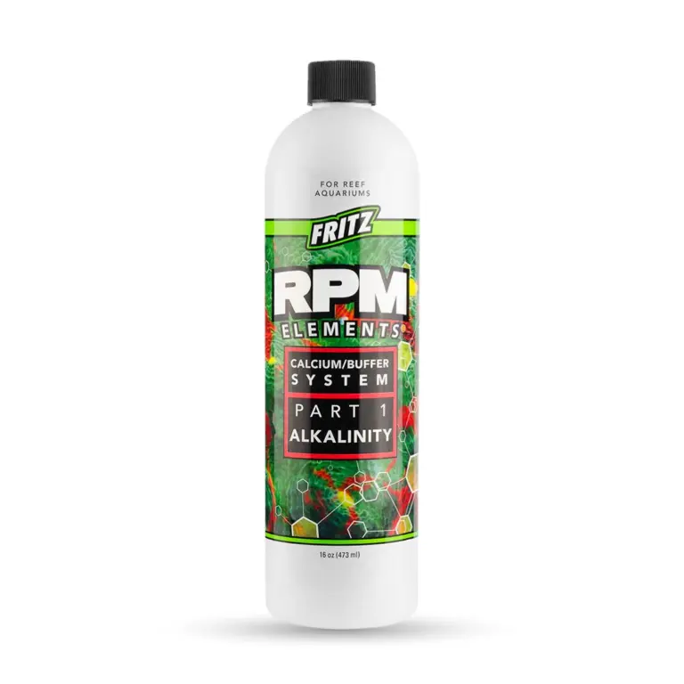 Fritz RPM alkalinity, reef buffer part 1, liquid alkalinity supplement, carbonate hardness booster, high purity alk buffer, phosphate-free alkalinity, RPM elements alkalinity, reef dosing alk, reef pH buffer, precise alk dosing